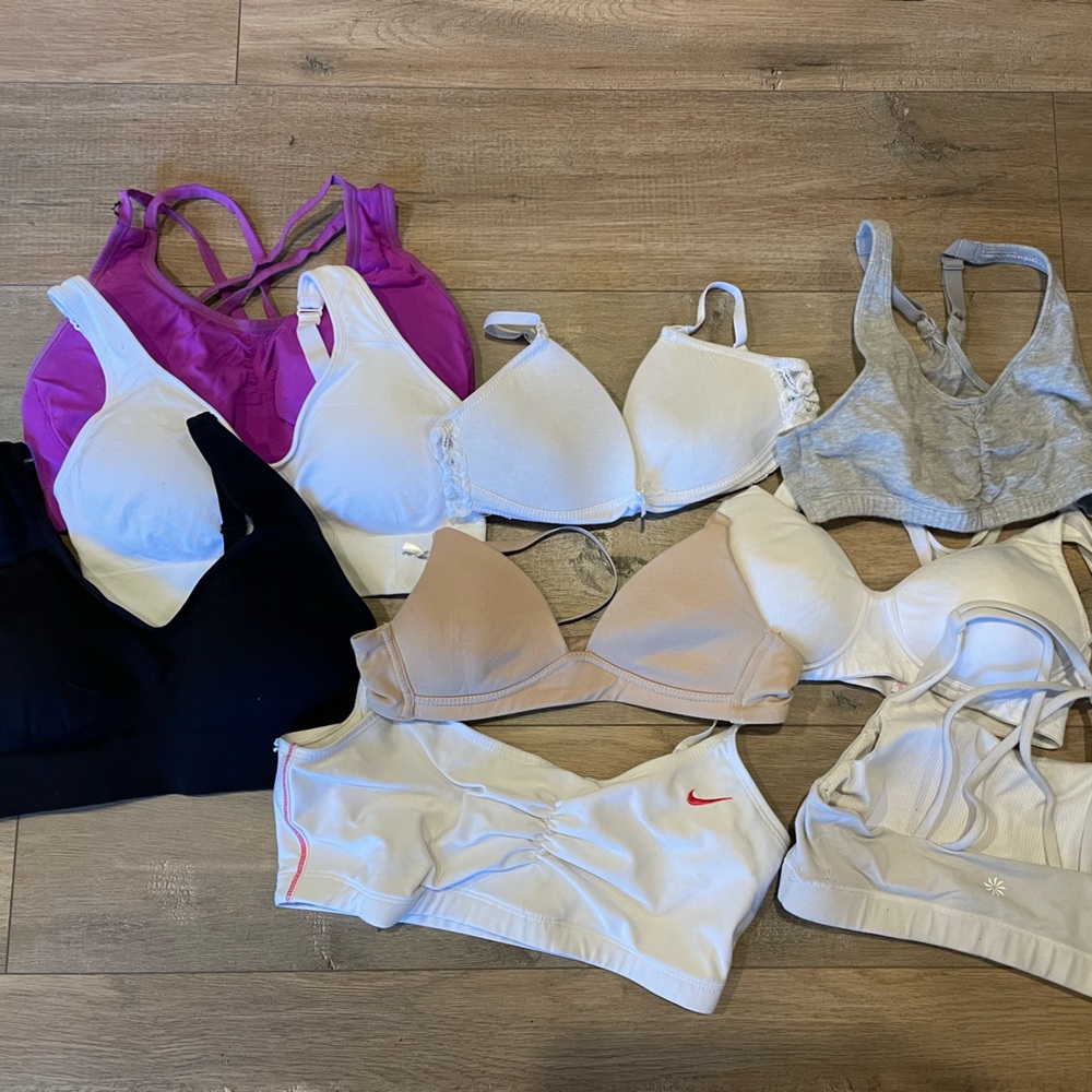 Girls sports bra variety pack - Nike, Puma, Athleta